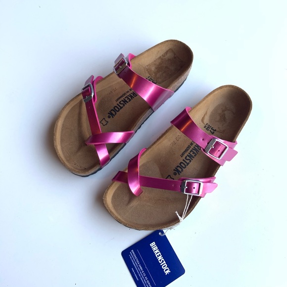 Birkenstock Shoes - Last one Birkenstock Mayari Metallic Pink Sandal